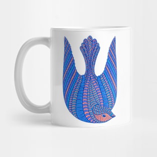 Cute blue and orange bird Mug